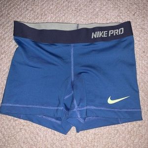 Blue Nike Pro Spandex